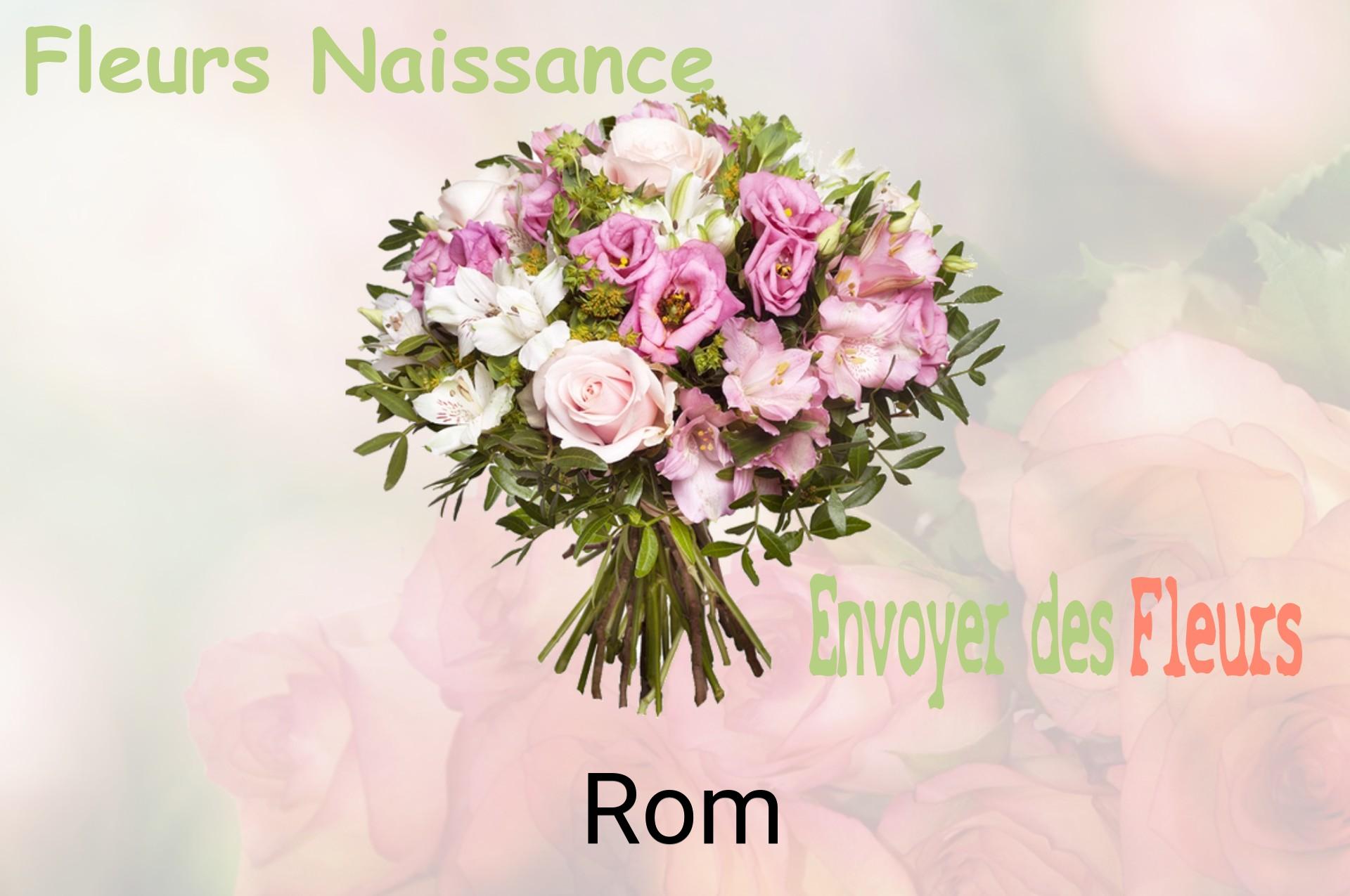 Bouquet de fleurs de naissance livré à Rom