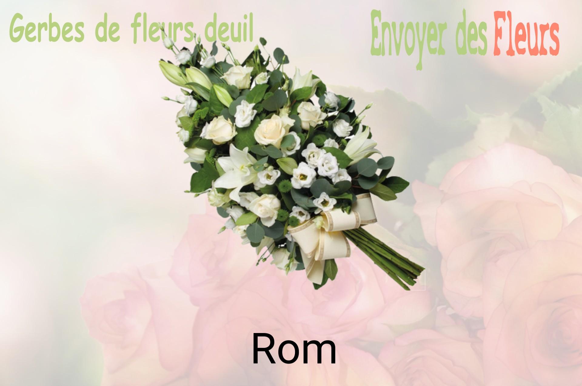 Gerbe de fleurs de deuil livrée à Rom